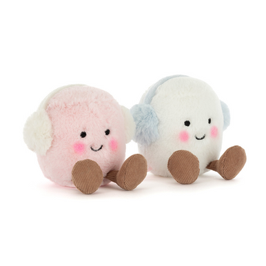 Jellycat Soft Plush Amuseables Toastie Pink and White Marshmallows
