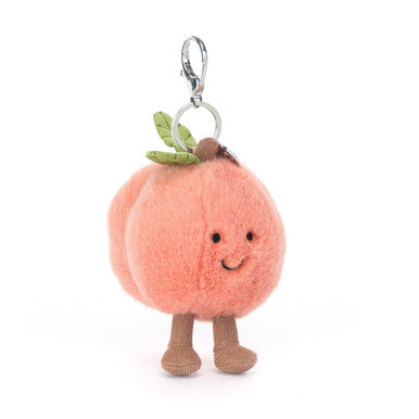 Jellycat Soft Plush Amuseables Peach Bag Charm