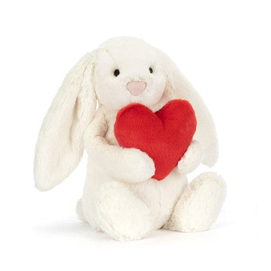 Jellycat Soft Plush Bashful Red Love Heart Bunny