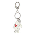 Jellycat Soft Plush Cream Bunny with Rose Keyring