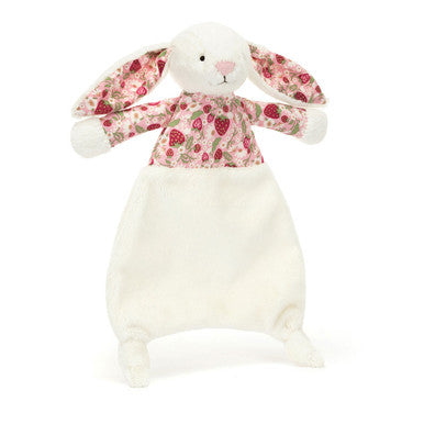 Jellycat Soft Plush Blossom Cream Bunny 'Berry' Comforter