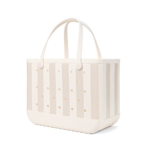 Large Washable Tote Bag Beachside Stripe for Weekend Carry